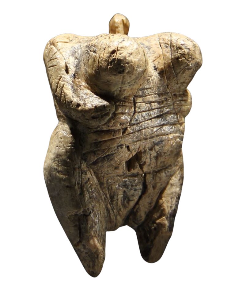 The Venus of Hohle Fels, a small ivory figurine carved approximately 40,000 years ago